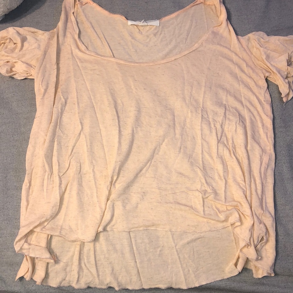 Light Pink urban outfitters blouse cold shoulder